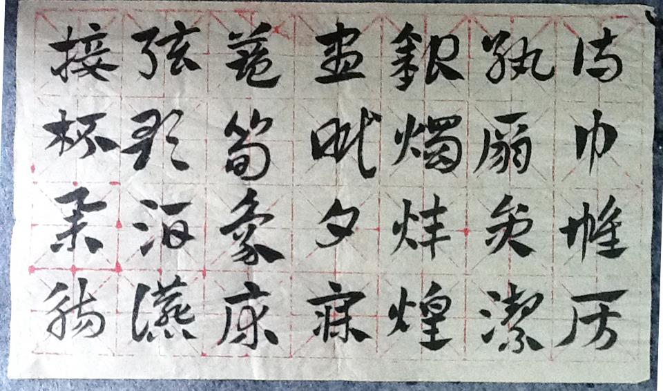 少兒書法班何苑榕草(cǎo)書作業